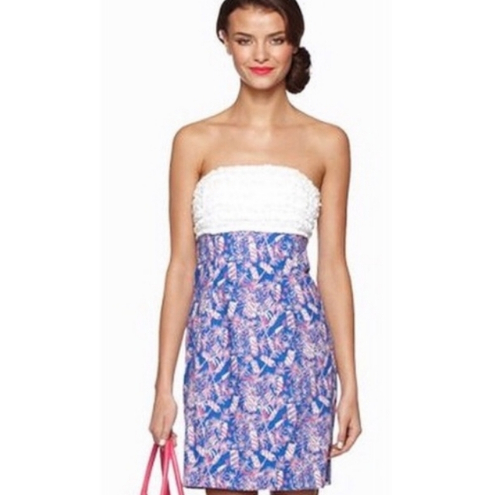 Lilly Pulitzer Franco Dress Starry Blue Cherry Bomb 12